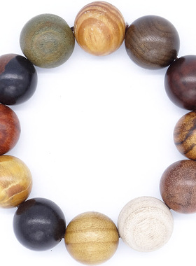 多宝手串檀木黑檀佛珠鸡翅木手链