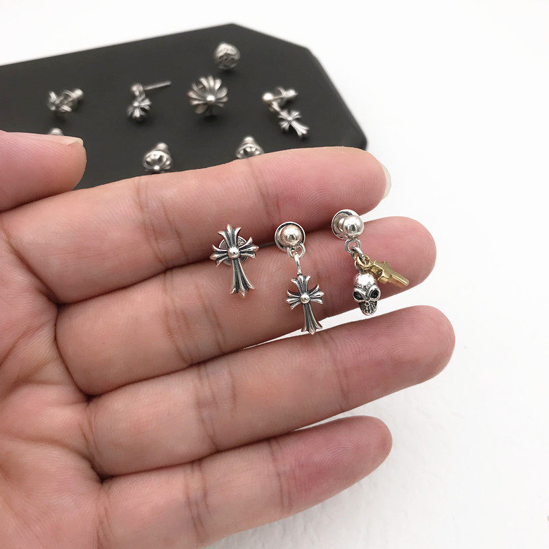 耳钉女S925纯银耳环个性时尚复古耳饰十字架耳钉男女耳坠欧美潮饰,淘宝优惠券,粉丝福利购,淘宝优惠卷