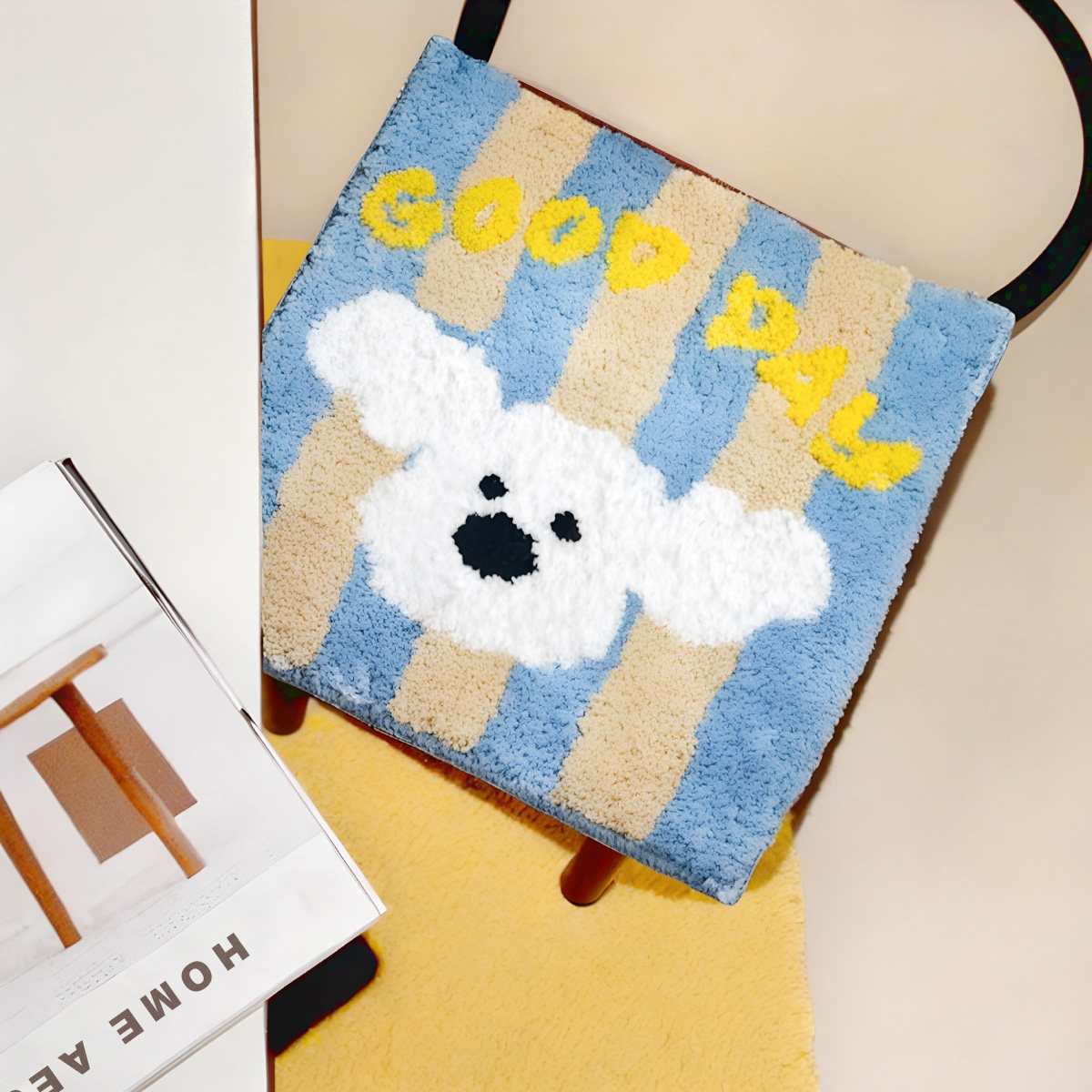 TOTHEMOON原创簇绒坐垫ins可爱小狗小猫家用办公室椅垫沙发垫防滑,淘宝优惠券,粉丝福利购,淘宝优惠卷