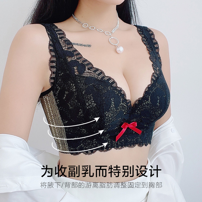 茜茜公主小胸加厚聚拢文胸上薄下厚胸罩收副乳防下垂内衣女 - 图0