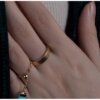 18k rose gold halo ring for couples