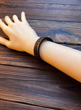 原创复古情侣款牛皮手镯美式植鞣