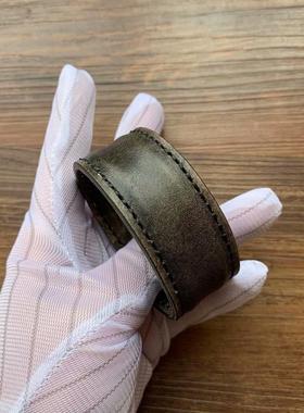 原创复古情侣款头层牛皮手镯