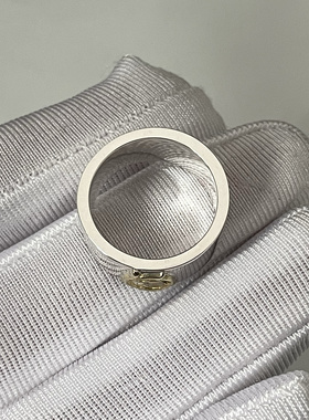 小周高桥吾郎风格 鹫见太郎 925纯银点铜飞鸟平打戒指 男女款指环