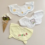 Летний тонкий брендовый детский слюнявчик для новорожденных, хлопковый марлевый мягкий нагрудник для младенца