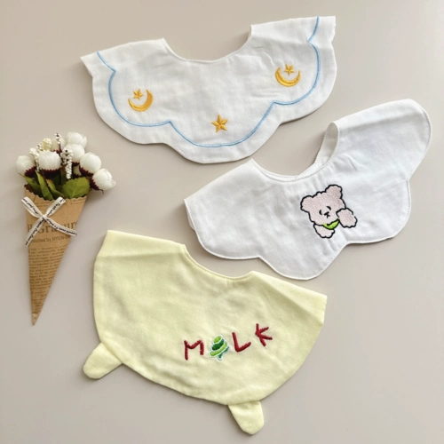 Летний тонкий брендовый детский слюнявчик для новорожденных, хлопковый марлевый мягкий нагрудник для младенца