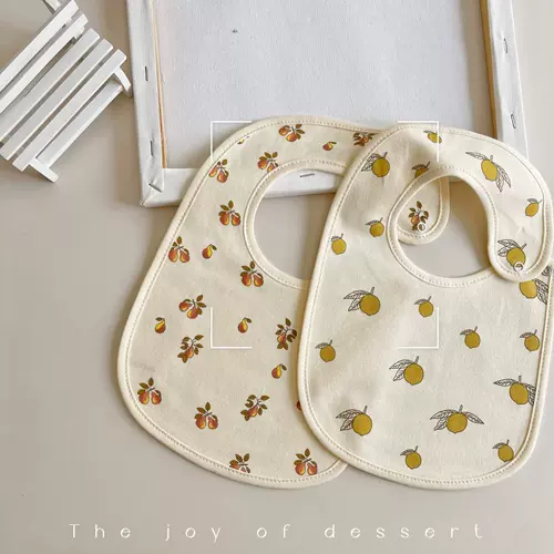 Детский мультяшный хлопковый водонепроницаемый слюнявчик для новорожденных, милый нагрудник, с медвежатами