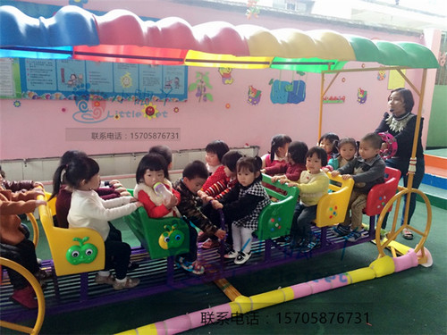 新款幼儿园荡船彩棚户外转转椅大型游乐设备儿童浪船室外晃动船 - 图2