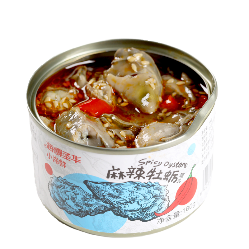 麻辣小海鲜威海即食去壳生蚝牡蛎肉罐头熟食海蛎子非乳山冷冻水产-图3