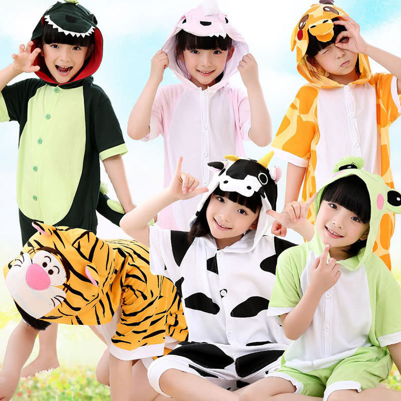 夏天男孩女童宝宝2到3儿童4动物5连体睡衣6岁7比卡丘8小朋友9学生
