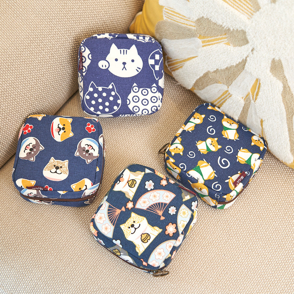 学生便携随身卫生巾姨妈巾收纳包布艺可爱少女大容量月事包小包包,淘宝优惠券,粉丝福利购,淘宝优惠卷