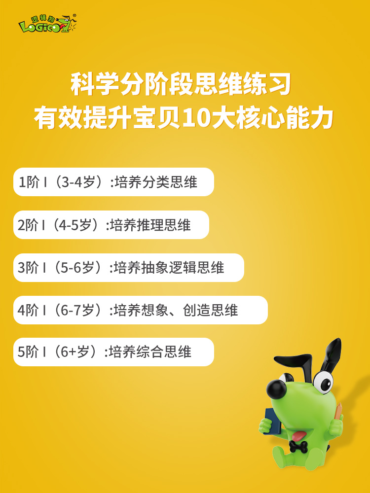 逻辑狗早教玩具第二阶段4-5岁网络版幼儿思维训练儿童益智教具 - 图1