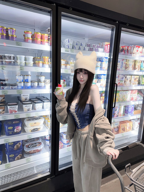 Eva Junjun Jiang sexy hot girl design strap lace denim elastic tube top women slim vest short top