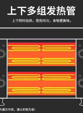 张大厨不锈钢双排加热烤箱烤生蚝