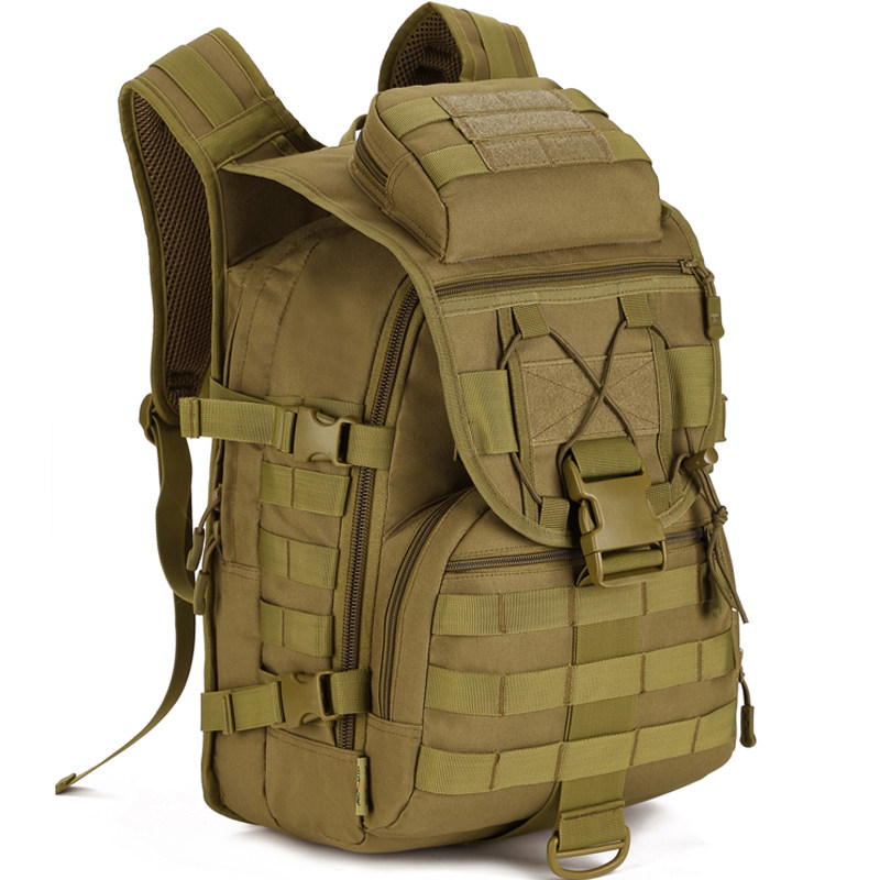 守护者户外40L帆布背包男战术双肩包书包多功能防水旅行登山包女,淘宝优惠券,粉丝福利购,淘宝优惠卷