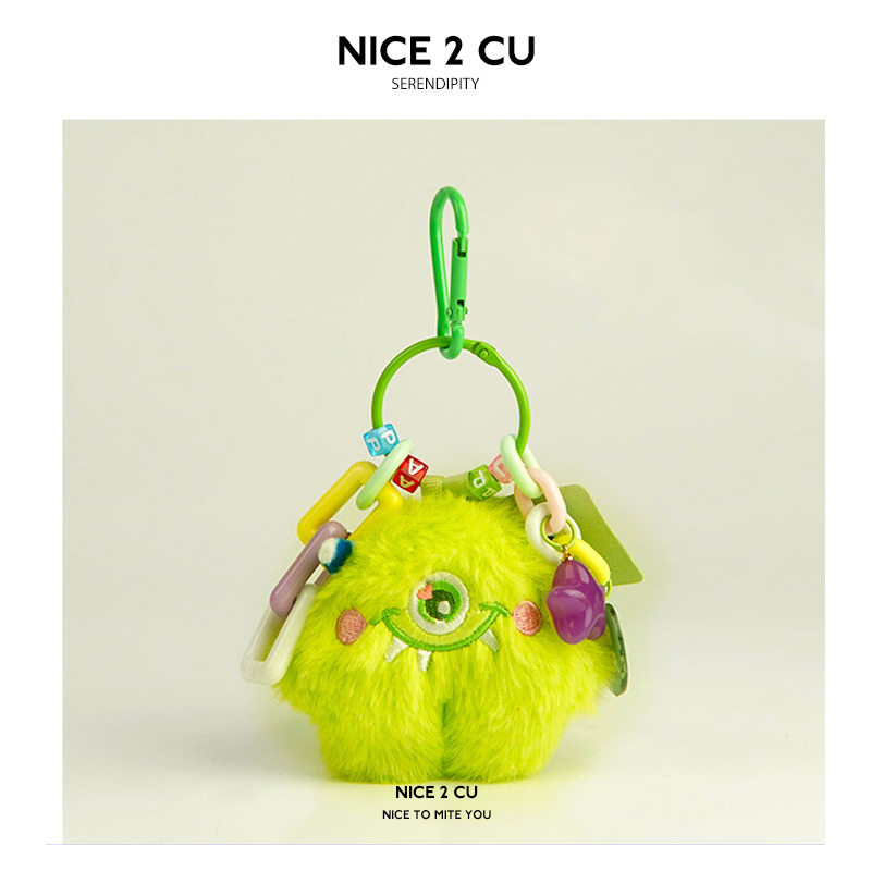 可爱怪兽毛绒公仔书包包挂件挂饰品u盘车钥匙扣手机链小红书同款