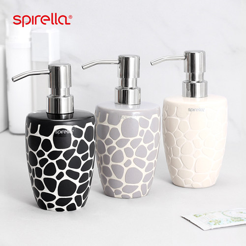 瑞士SPIRELLA乳液瓶陶瓷按压洗发水洗手液沐浴液露分装皂液器 - 图2