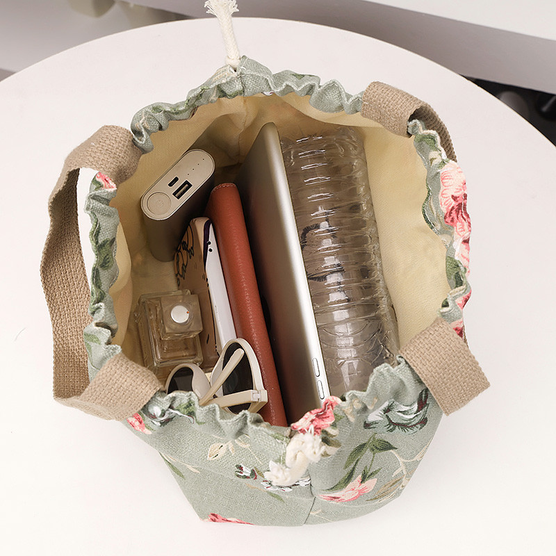 新款小号彩色帆布束口袋女零钱包杂物包抽绳迷你收纳包可爱手提包,淘宝优惠券,粉丝福利购,淘宝优惠卷