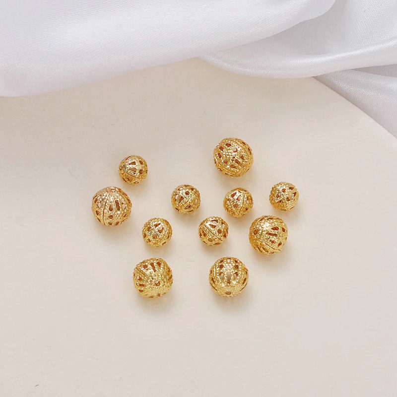 散珠子镂空花球配饰隔珠diy手工自制项链手链流苏耳饰品材料配件,淘宝优惠券,粉丝福利购,淘宝优惠卷