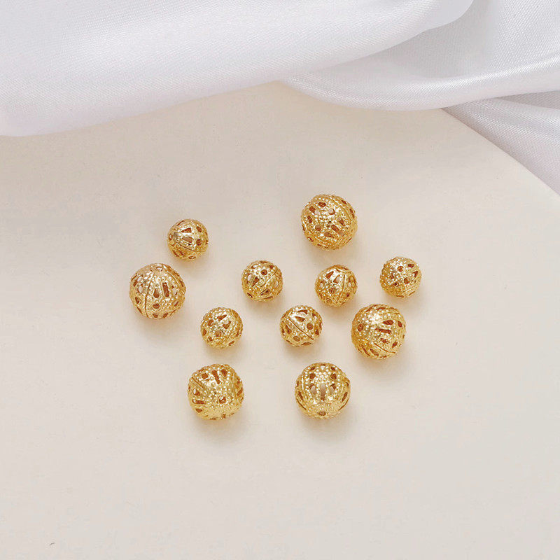 散珠子镂空花球配饰隔珠diy手工自制项链手链流苏耳饰品材料配件,淘宝优惠券,粉丝福利购,淘宝优惠卷