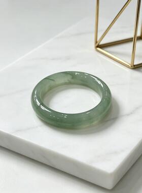 爆款复古清新甜美翠绿飘花手镯10MM小众古风新中式百搭配饰礼物