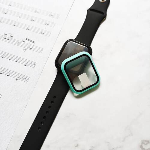 适用苹果手表钢化膜贴膜+保护壳一体iwatch5 6 SE保护套4/9/7全包硬壳apple watch10/11/46mm 40/44/4145mm42 - 图2