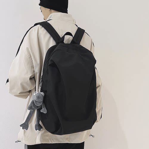 书包男大学生高中生休闲简约旅行背包ins潮酷女初中大容量双肩包 - 图0