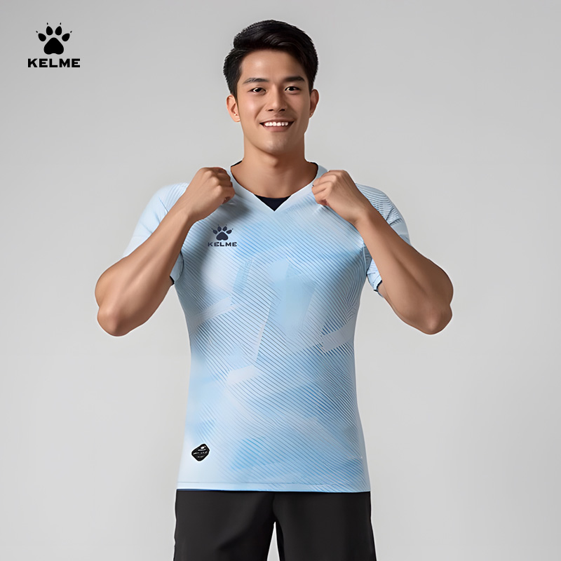 KELME卡尔美短袖训练服男夏季新款足球透气上衣薄款专业运动T恤 - 图1