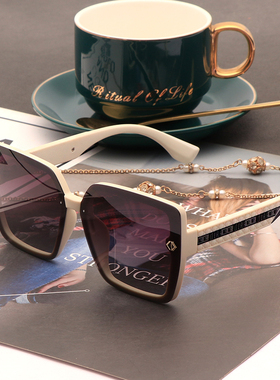 美帕尼防晒遮阳简奢风显瘦墨镜白