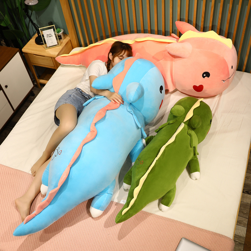 可爱恐龙公仔玩偶布娃娃毛绒玩具三角龙抱枕女生睡觉床上超软夹腿 - 图0
