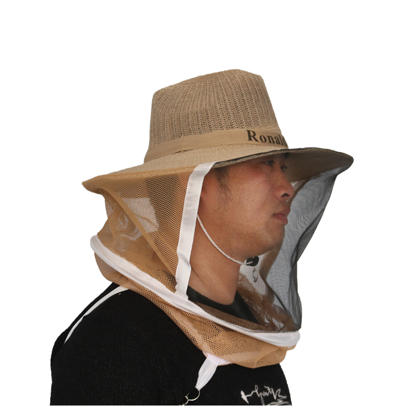 防蜂帽牛仔帽养蜂帽蜜蜂帽防蜂服蜂衣防火面网罩中蜂养蜂工具包邮