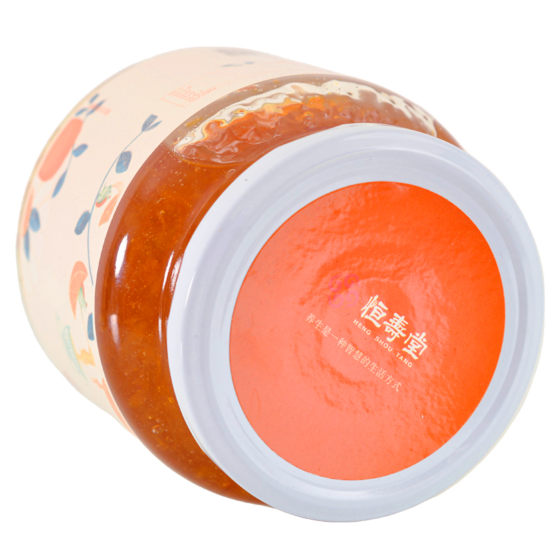 恒寿堂柚子茶柠檬茶水果茶泡水喝饮品冲饮果酱罐装500g/1000g