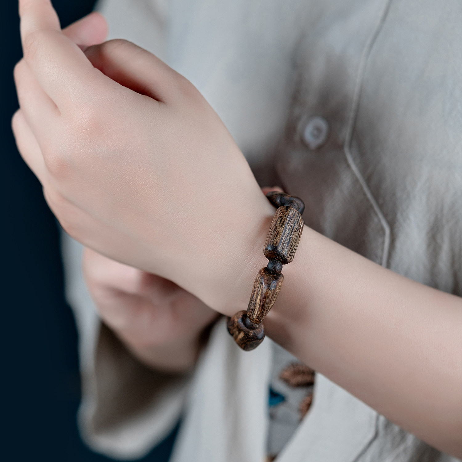 天然保真越南芽庄沉香手串老料沉香木随形桶珠手链文玩木质佛珠男,淘宝优惠券,粉丝福利购,淘宝优惠卷