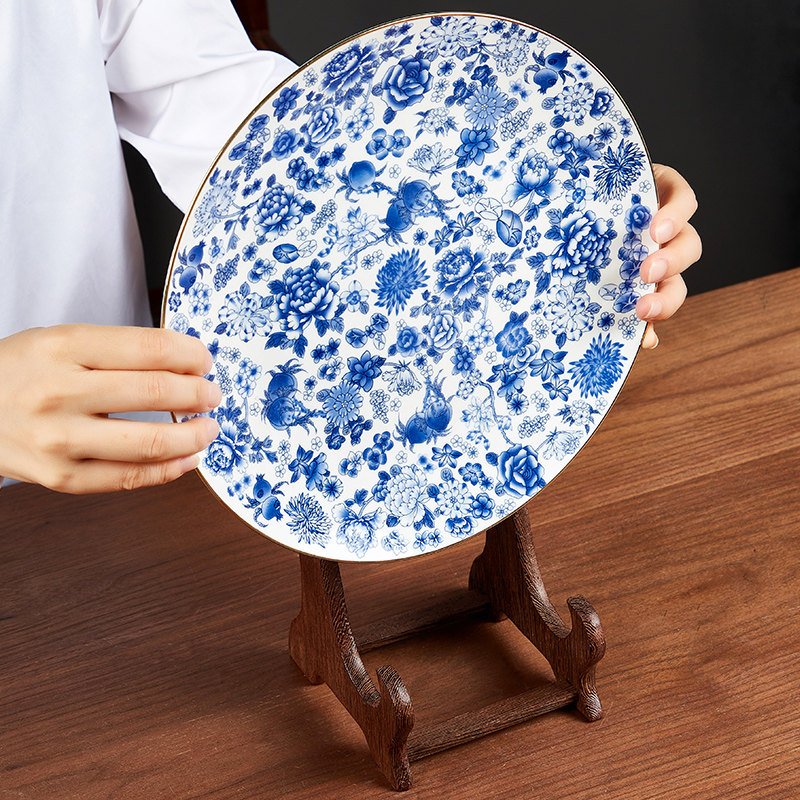 中式鸡翅木盘子展示架收纳架陈列架摆件碟子架托普洱茶饼支架实木,淘宝优惠券,粉丝福利购,淘宝优惠卷