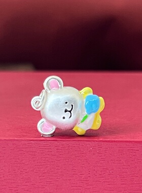 3D足银999珐琅彩背包挂件DIY