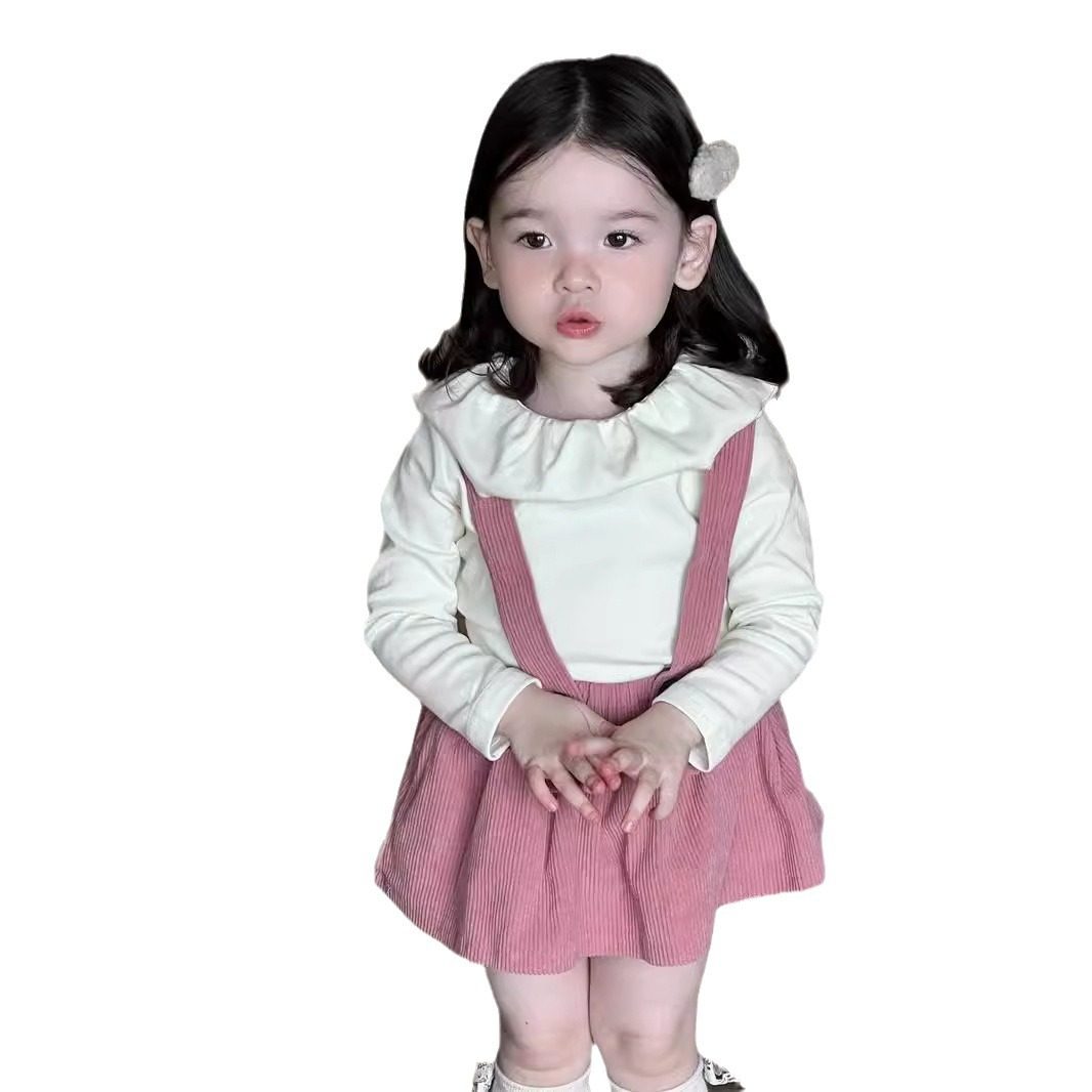 儿童秋季套装韩版童装衣服女童婴幼儿秋季打底衫背带包屁裙裤套装,淘宝优惠券,粉丝福利购,淘宝优惠卷