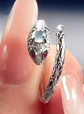 蛇形小灵蛇戒指逆爱蛇饰品