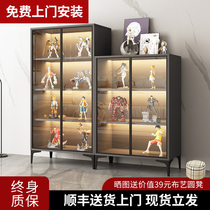 Hands-on display cabinet light lavish glass door Book cabinet Lehigh model Toys Toy Cabinets Locker lockers Figurines Display Case