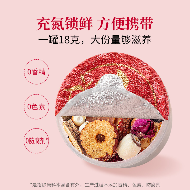 方家铺子中华老字号25味红参玫瑰女神茶576g女人气血枸杞红枣桂圆