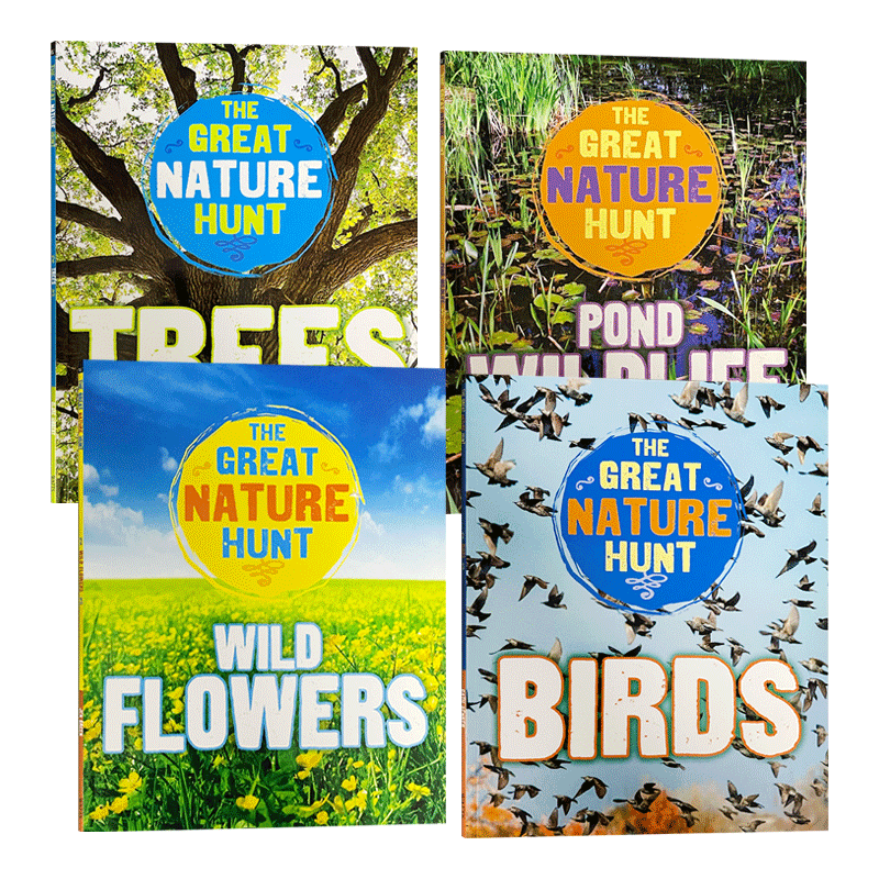 英文原版the Great Nature Hunt 4 Copy 自然猎奇系列4册小学自然教育科普绘本英文版进口英语书籍 巴秋图书专营店 淘优券