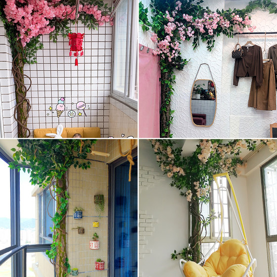 Pipe leather bag drainage beautification creative landscaping decorative tree
