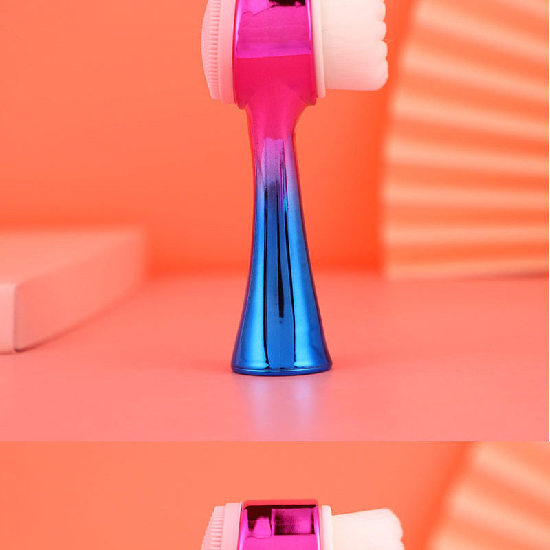 新款电镀软毛清洁刷洗脸刷硅胶手动洁面仪深层清洁毛孔黑头刷热销,淘宝优惠券,粉丝福利购,淘宝优惠卷