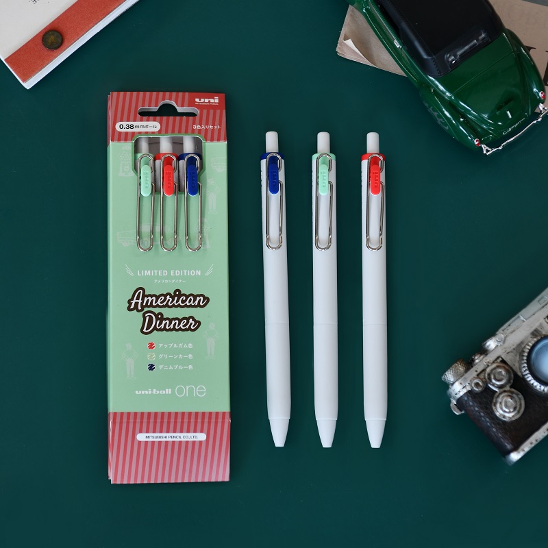 【免费刻字】日本三菱小浓芯限定色套装uniball one按动式速干中性笔ins黑科技学生考试手账彩色水笔0.5/0.38 - 图1