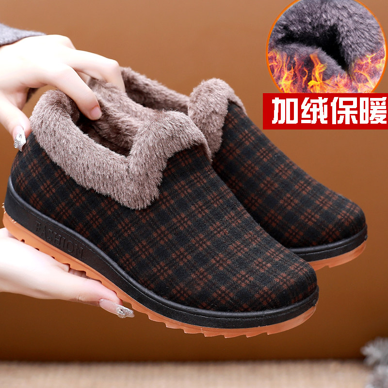 冬季老北京布鞋女棉鞋防滑保暖加绒加厚奶奶棉鞋中老年人妈妈棉靴,淘宝优惠券,粉丝福利购,淘宝优惠卷