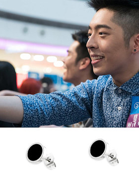 mirror吕爵安同款百搭钛钢耳环圈
