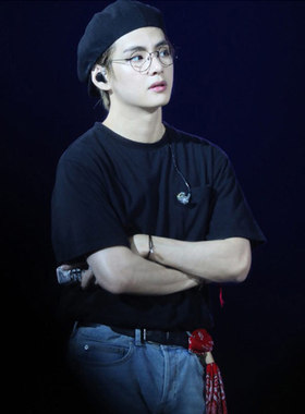 金泰亨同款同心锁手链钛钢男女