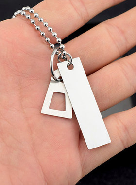 王一博同款耶啵街头风钛钢毛衣链