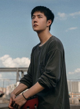 热烈王一博同款绿咖色编织手链