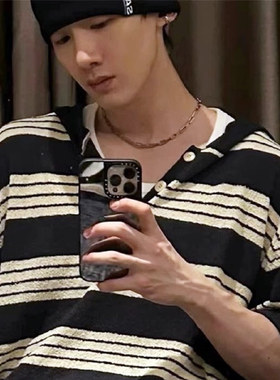 白敬亭同款钢圈环扣颈项链钛钢