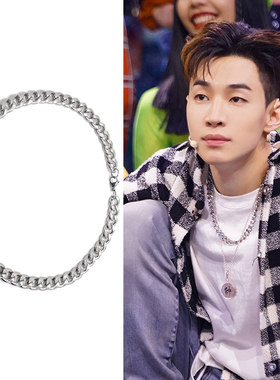 刘宪华街舞4同款钛钢环扣项链2021嘻哈酷潮男女日常百搭服饰品INS